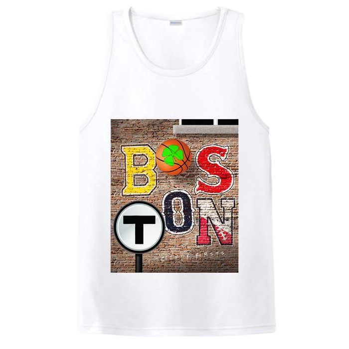 Boston Sports Teams Fan Football Baseball Hockey Basketball Performance Tank