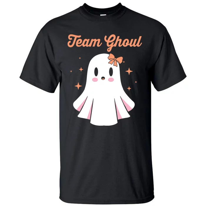 Baby Shower Team Girl Halloween Gender Reveal Team Ghoul Tall T-Shirt