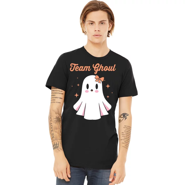 Baby Shower Team Girl Halloween Gender Reveal Team Ghoul Premium T-Shirt