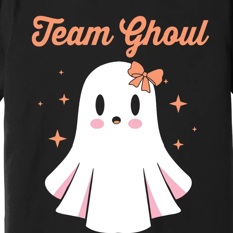 Baby Shower Team Girl Halloween Gender Reveal Team Ghoul Premium T-Shirt