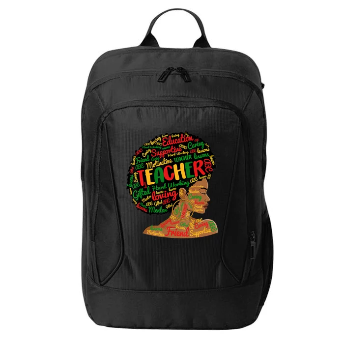 Black Smart Teacher Pride Black History Month Bleached Gift City Backpack