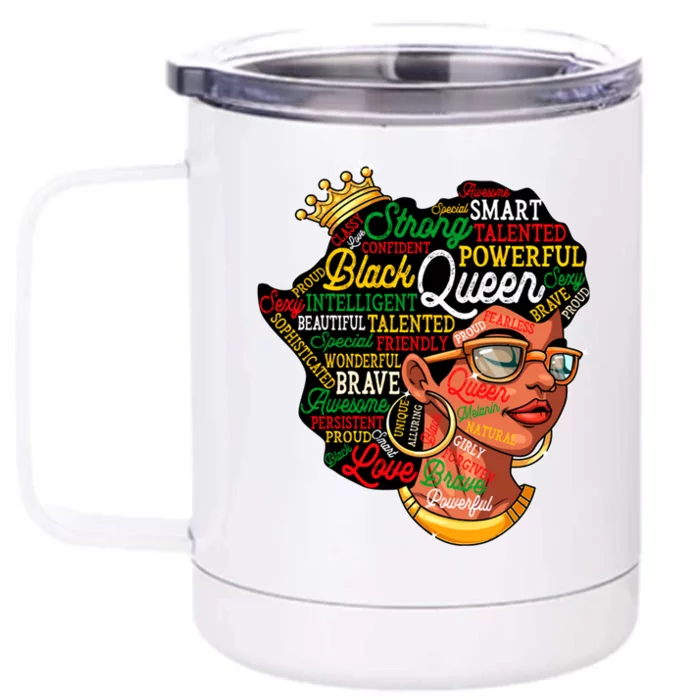 Black Smart Teacher Pride Black History Month Cool Gift Front & Back 12oz Stainless Steel Tumbler Cup