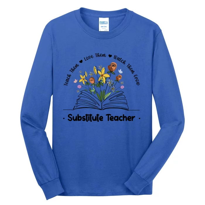 Best Substitute Teacher Week Sub Teacher Funny Gift Tall Long Sleeve T-Shirt