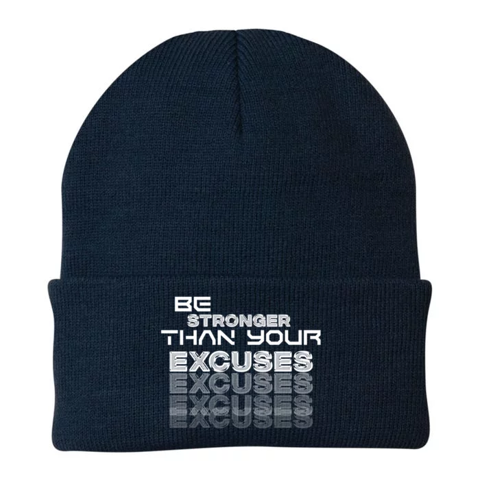 Be Stronger Than Your Excuses Meaningful Gift Knit Cap Winter Beanie