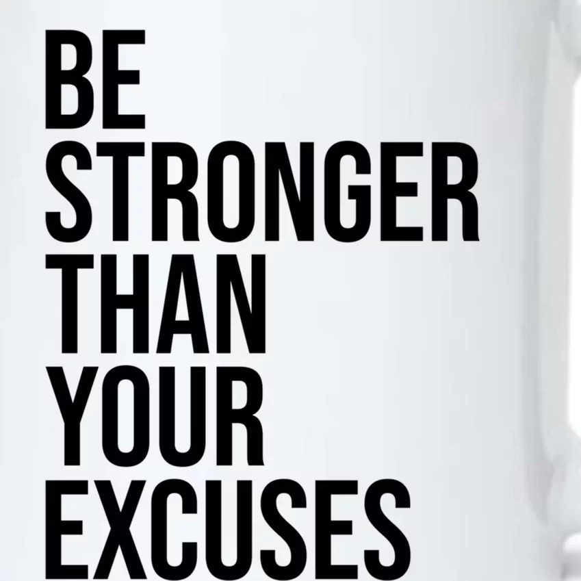 Be Stronger Than Your Excuses Aa Na 12 Step Sober Recovery Gift Black Color Changing Mug