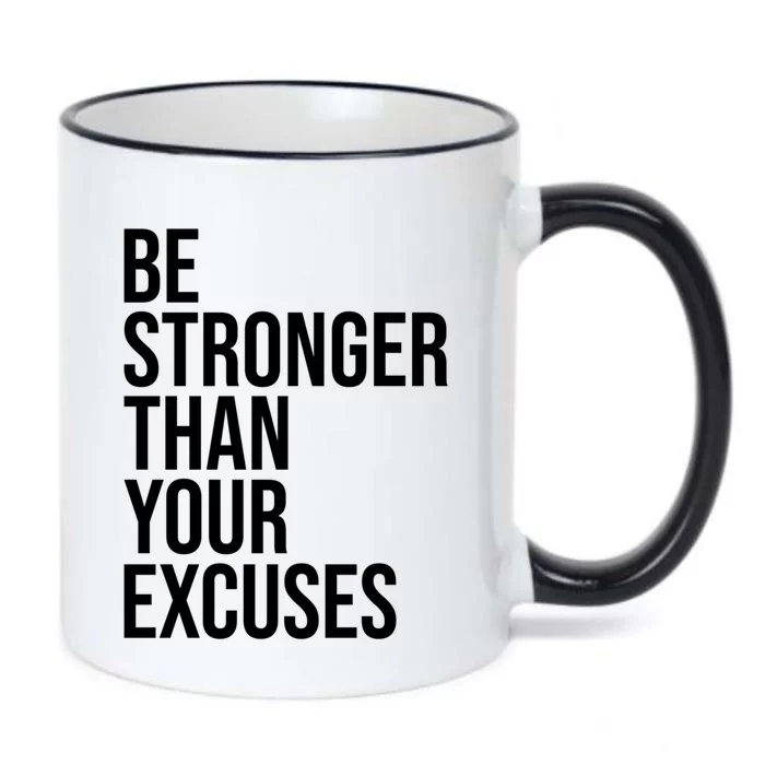 Be Stronger Than Your Excuses Aa Na 12 Step Sober Recovery Gift Black Color Changing Mug