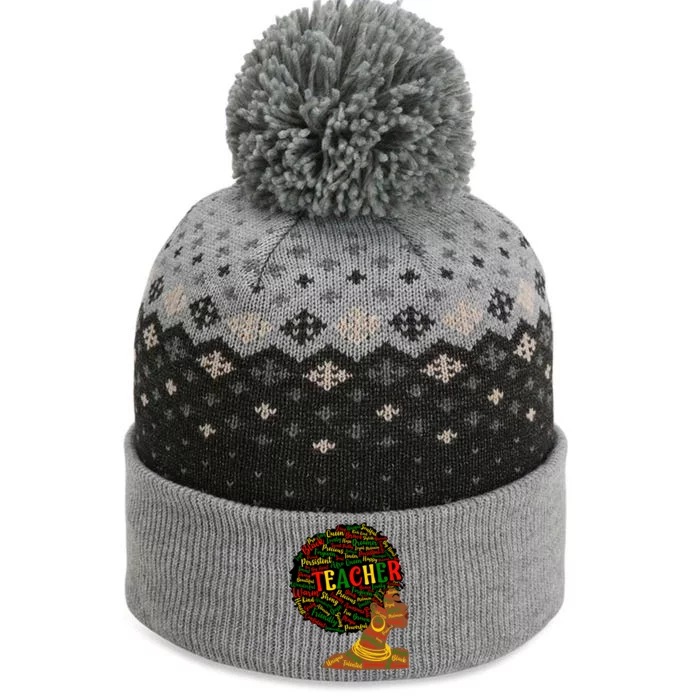 Black Smart Teacher Pride Black History Month Gift The Baniff Cuffed Pom Beanie