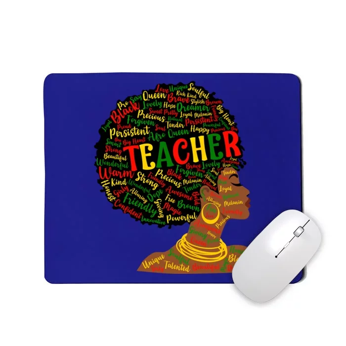 Black Smart Teacher Pride Black History Month Gift Mousepad