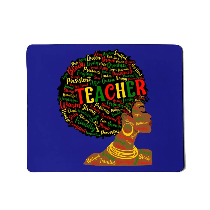 Black Smart Teacher Pride Black History Month Gift Mousepad