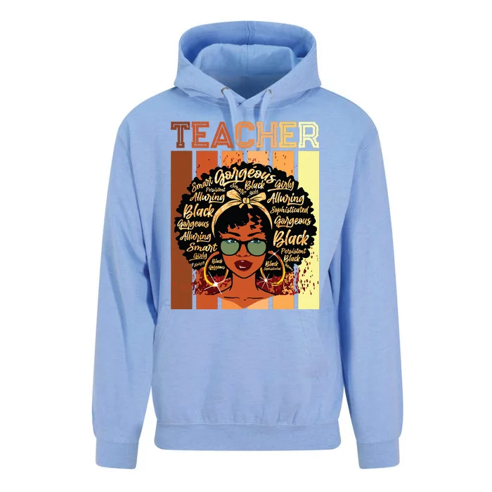 Black Smart Teacher Afro Love Melanin African American Women Unisex Surf Hoodie