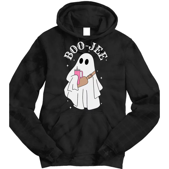 BooJee Stanley Tumbler Inspired Ghost Halloween Spooky Tie Dye Hoodie