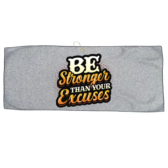 Be Stronger Than Your Excuses Fitness Cool Gift Large Microfiber Waffle Golf Towel