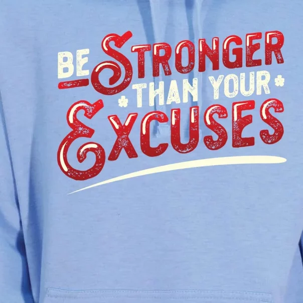 Be Stronger Than Your Excuses Fitness Gift Unisex Surf Hoodie