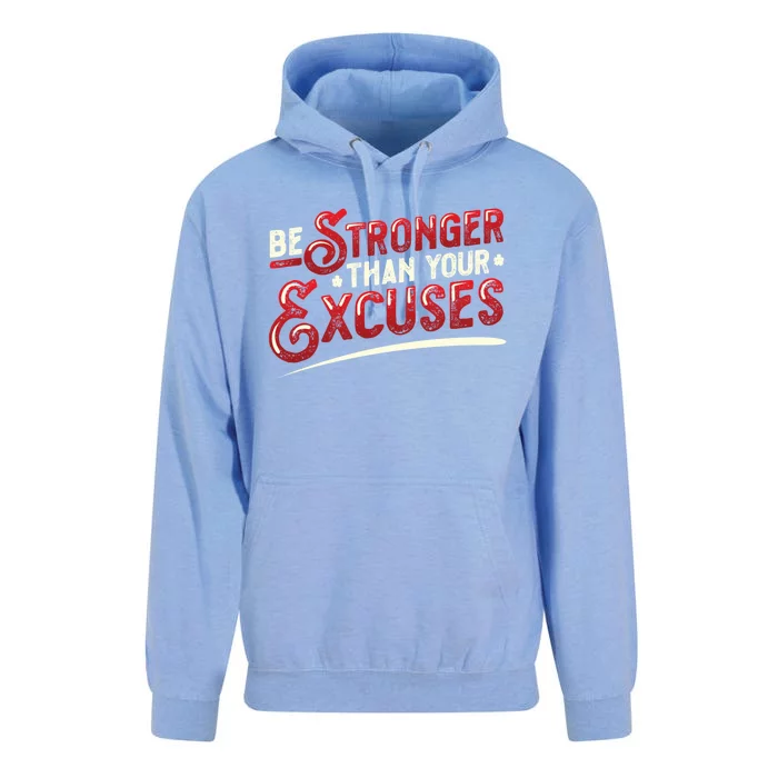 Be Stronger Than Your Excuses Fitness Gift Unisex Surf Hoodie