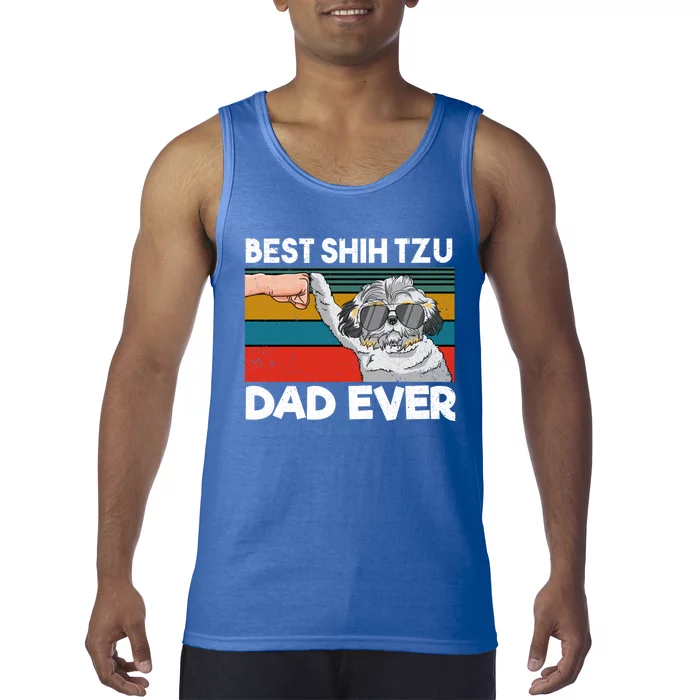 Best Shih Tzu Dad Ever Dog Dad Fist Bump Gift Tank Top