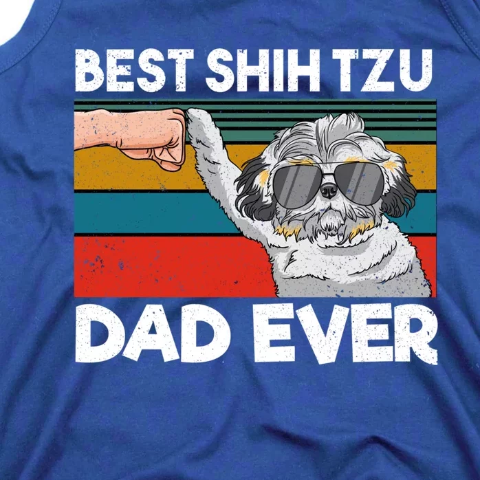 Best Shih Tzu Dad Ever Dog Dad Fist Bump Gift Tank Top