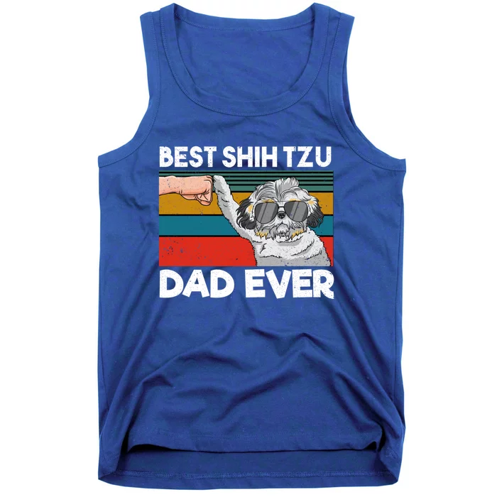 Best Shih Tzu Dad Ever Dog Dad Fist Bump Gift Tank Top