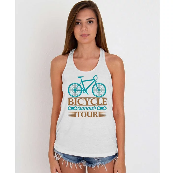 Bicycle Summer Tour Women's Knotted Racerback Tank