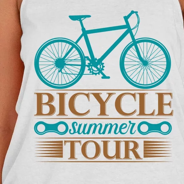 Bicycle Summer Tour Women's Knotted Racerback Tank