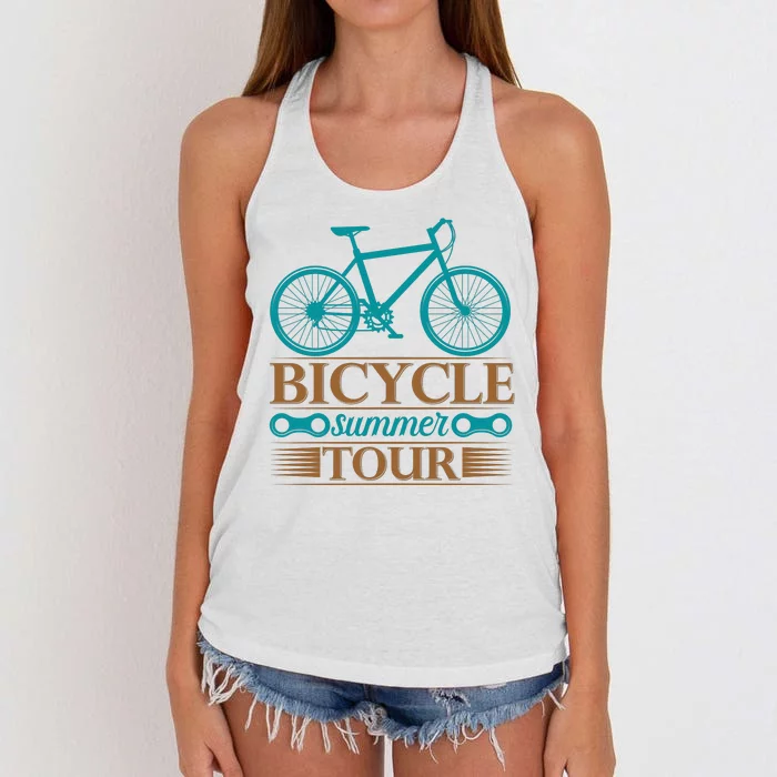 Bicycle Summer Tour Women's Knotted Racerback Tank