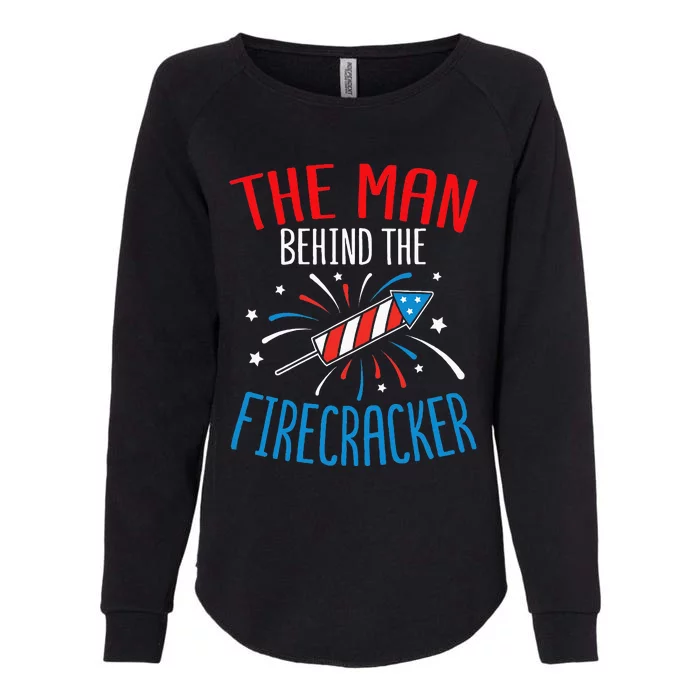 Baby Shower The Man Behind The Firecracker Womens California Wash Sweatshirt