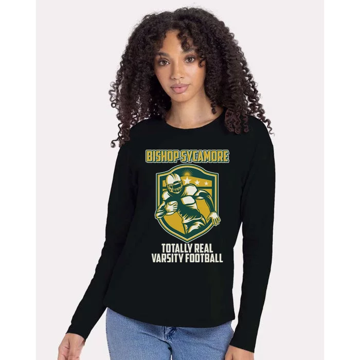 Bishop Sycamore Totally Real Varsity Football Womens Cotton Relaxed Long Sleeve T-Shirt