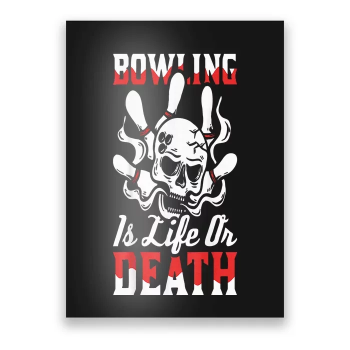 Bowling Skull Team Alley League Bowler Poster