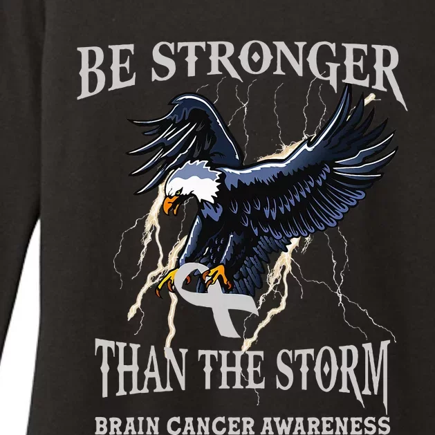 Be Stronger Than The Storm Brain Cancer Awareness Womens CVC Long Sleeve Shirt