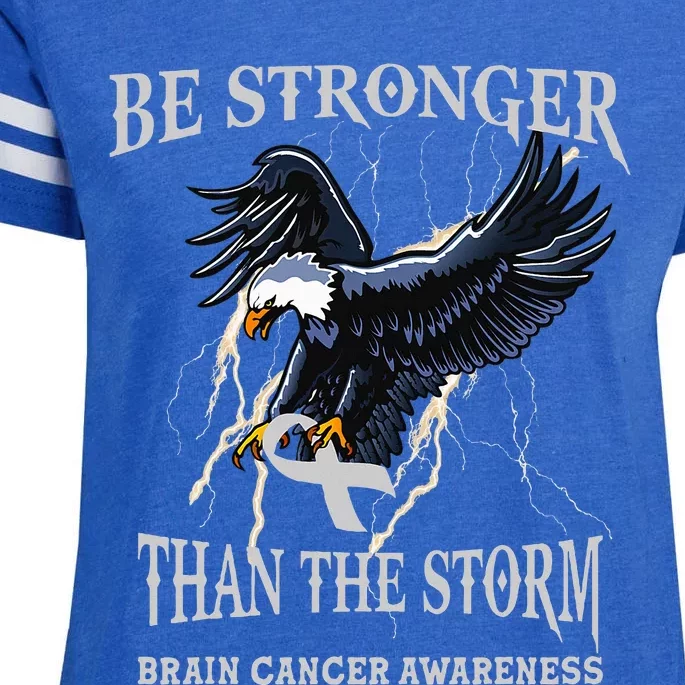 Be Stronger Than The Storm Brain Cancer Awareness Enza Ladies Jersey Football T-Shirt