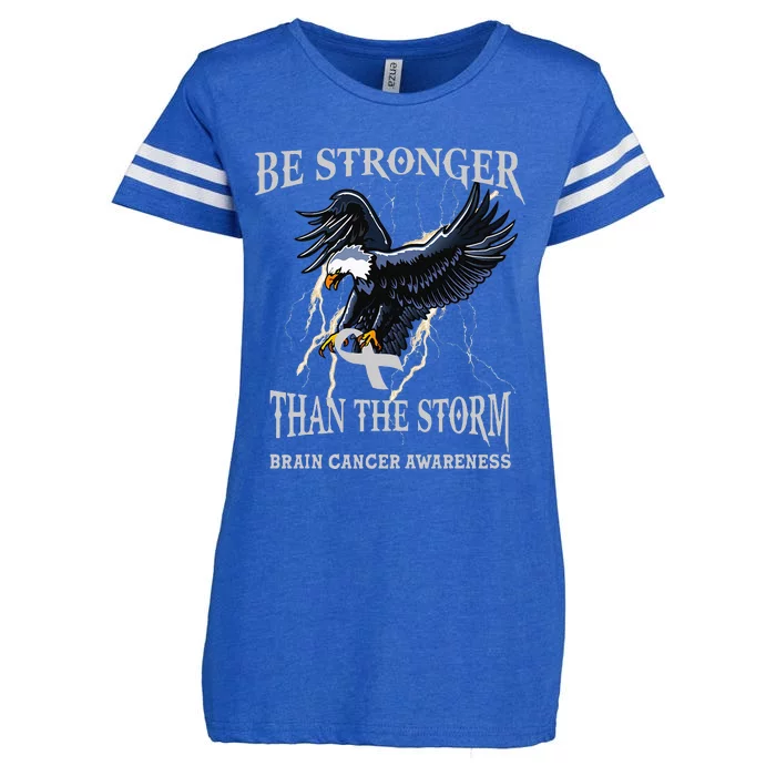 Be Stronger Than The Storm Brain Cancer Awareness Enza Ladies Jersey Football T-Shirt