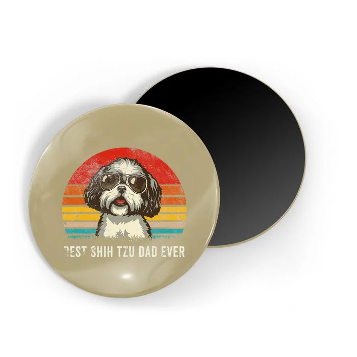 Best Shih Tzu Dad Ever Funny Shih Tzu Dad Gift Dog Lover Magnet