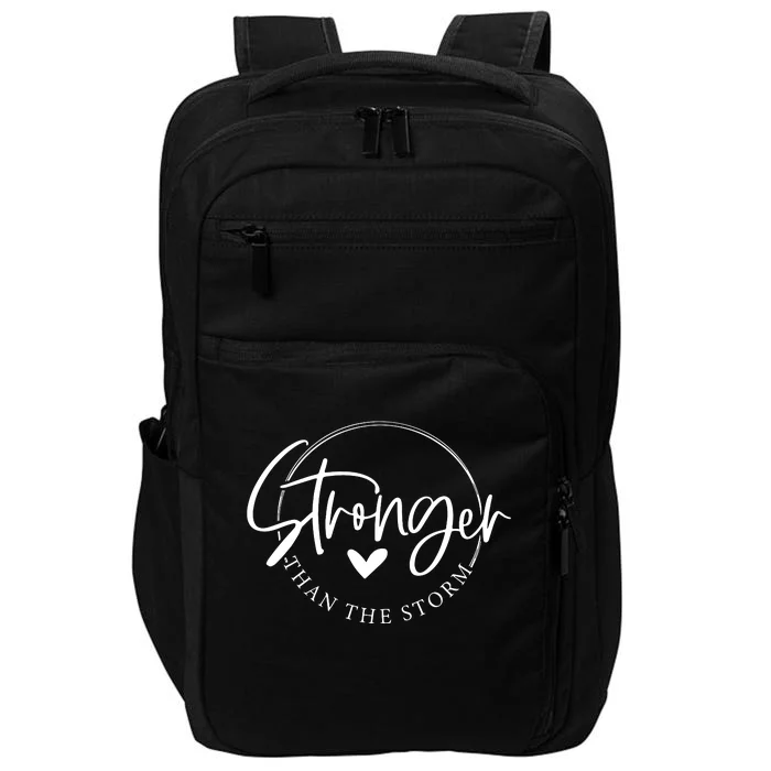 Be Stronger Than The Storm Inspirational Impact Tech Backpack