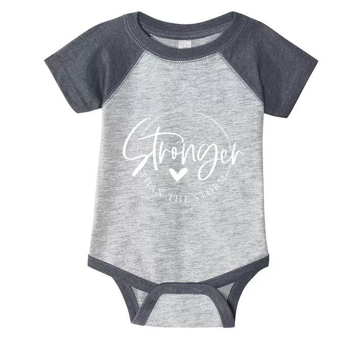 Be Stronger Than The Storm Inspirational Infant Baby Jersey Bodysuit