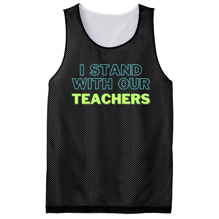 I Stand With Our Teachers support teacher & Stand Against Book Banning! Mesh Reversible Basketball Jersey Tank