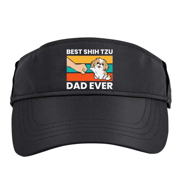 Best Shih Tzu Dad Ever Funny Shih Tzu Adult Drive Performance Visor