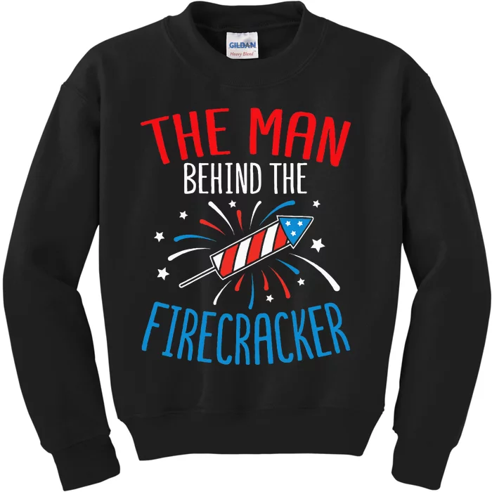 Baby Shower The Man Behind The Firecracker Kids Sweatshirt