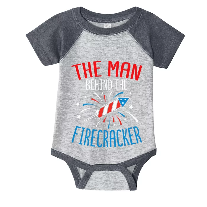 Baby Shower The Man Behind The Firecracker Infant Baby Jersey Bodysuit