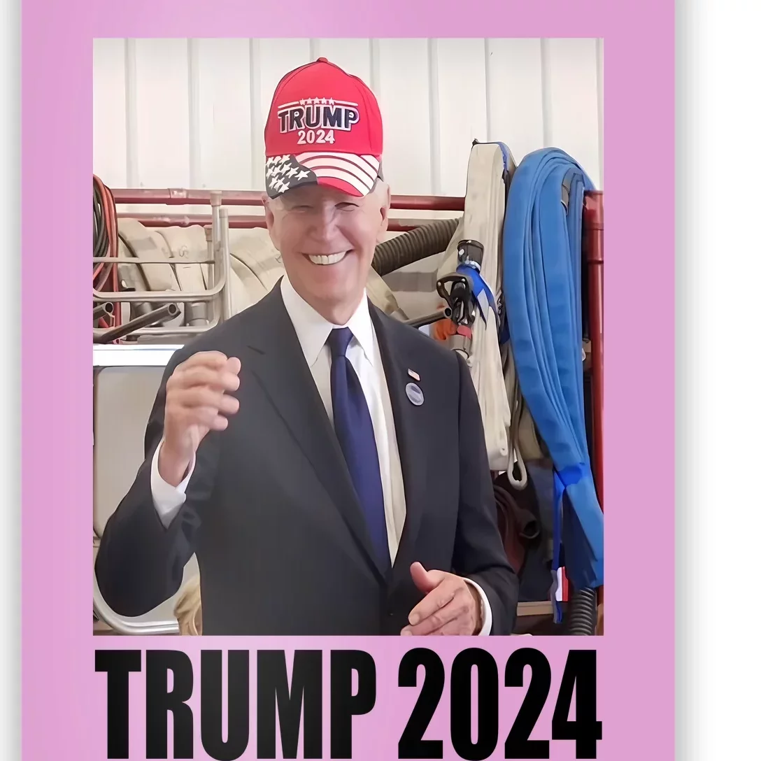 Biden Supporting Trump Funny Poster