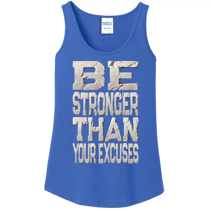 Be Stronger Than Your Strongest Excuse Inspirational Quote! Gift Ladies Essential Tank