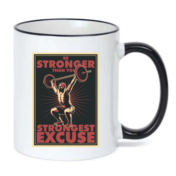 Be Stronger Than Your Strongest Excuse Sovi8 Gift Black Color Changing Mug