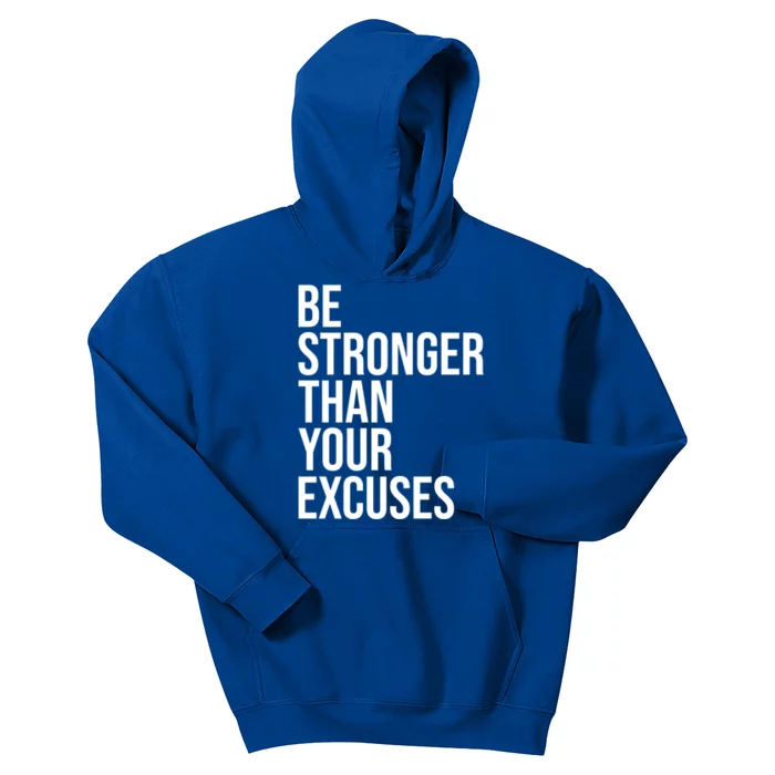 Be Stronger Than Your Excuses Aa Na 12 Step Sober Recovery Gift Kids Hoodie