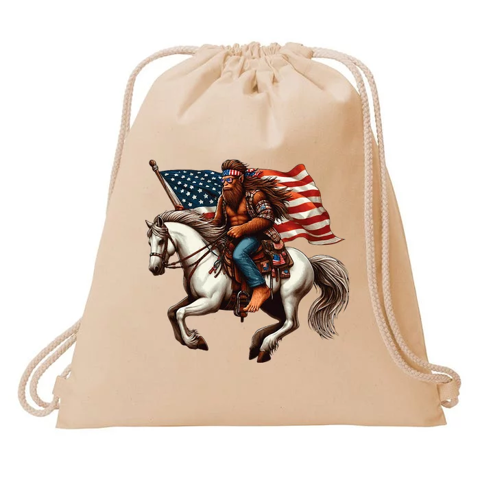 Bigfoot Sasquatch Usa Mullet Bandana Horse Riding Drawstring Bag