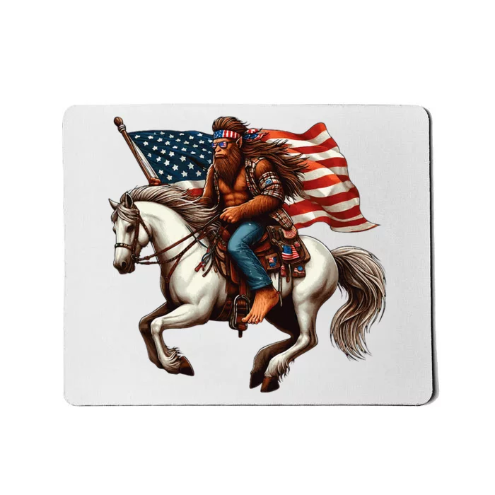 Bigfoot Sasquatch Usa Mullet Bandana Horse Riding Mousepad