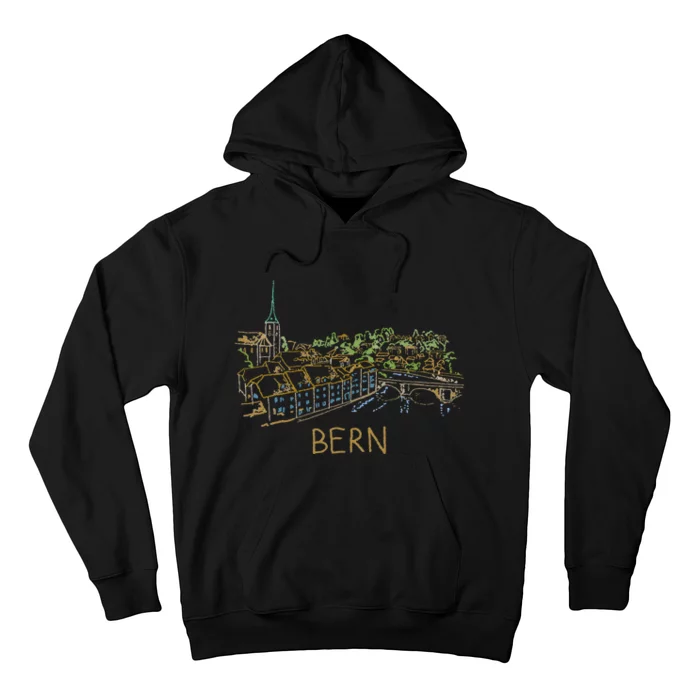 Bern Switzerland Unique Hand Drawn Art Hoodie