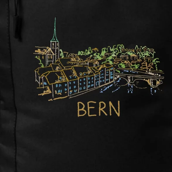 Bern Switzerland Unique Hand Drawn Art Daily Commute Backpack