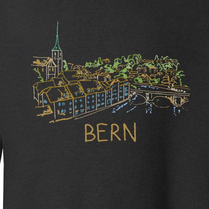 Bern Switzerland Unique Hand Drawn Art Toddler Sweatshirt