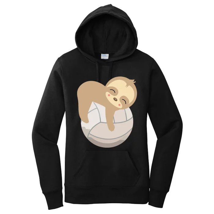 Baby Sloth Volleyball Women's Pullover Hoodie