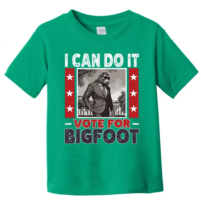 Bigfoot Sasquatch Vote For President Toddler T-Shirt