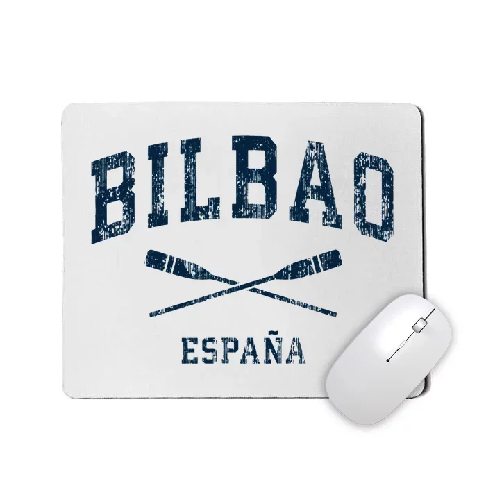 Bilbao Spain Vintage Nautical Paddles Sports Oars Mousepad