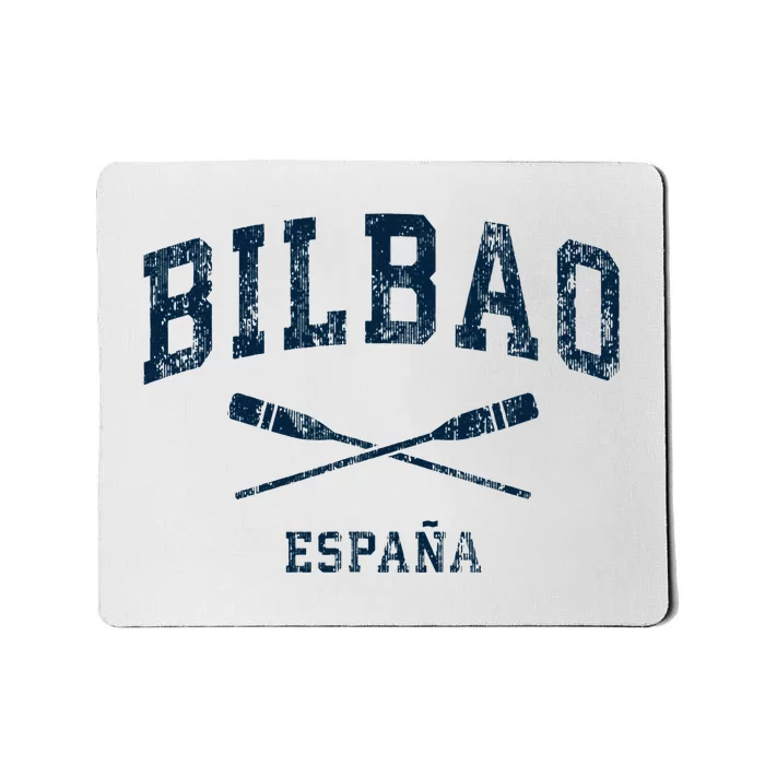 Bilbao Spain Vintage Nautical Paddles Sports Oars Mousepad